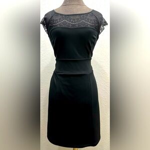 NWT Women’s Black Slim Fabulous with Lace Capped Sleeve Dress Size XL